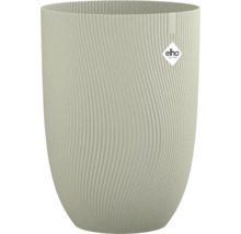 Pot de fleurs haut en plastique avec surface nervurée et Elho Logo.