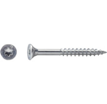 Senkkopfschraube mit Teilgewinde und Torx-Antrieb, Draufsicht und Seitenansicht.