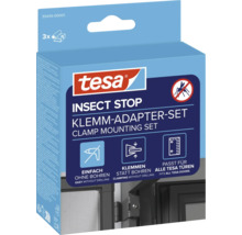 tesa Insect Stop kit de montage à pince pour moustiquaires de porte, montage sans perçage, 3 pièces