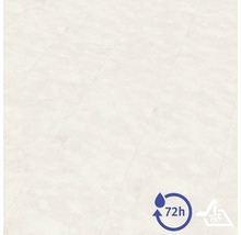 Revêtement de sol aspect marbre, résistant à l'eau jusqu'à 72 heures et antidérapant.