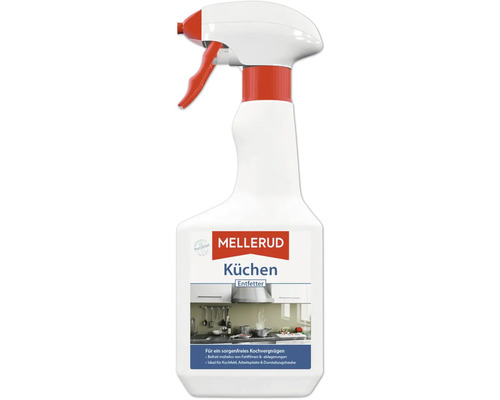 Mellerud Küchen Entfetter Sprühflasche zur Reinigung von Kochfeld, Arbeitsplatte und Dunstabzugshaube.