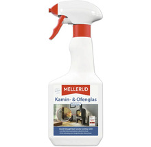 Nettoyant vitres de cheminées et fours Mellerud en flacon pulvérisateur en matériau recyclé pour éliminer la suie.