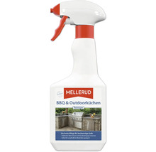 Nettoyant Mellerud pour barbecue et cuisine d'extérieur en flacon pulvérisateur pour grils et cuisines de jardin.