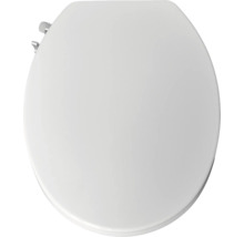 Abattant de toilette blanc avec fonction bidet intégrée et commandes latérales.