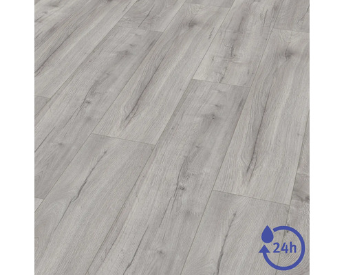 Revêtement de sol stratifié aspect bois avec résistance à l'eau de 24 heures.