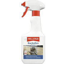 Nettoyant pour four Mellerud en flacon pulvérisateur pour éliminer les résidus brûlés sur le verre, l'acier inoxydable et la céramique.