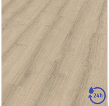 Sol stratifié avec structure en bois et protection contre l'eau pendant 24 heures.