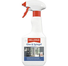 Nettoyant vitres et miroirs Mellerud en flacon pulvérisateur.