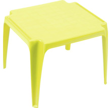 Table pour enfants carrée en plastique vert citron.