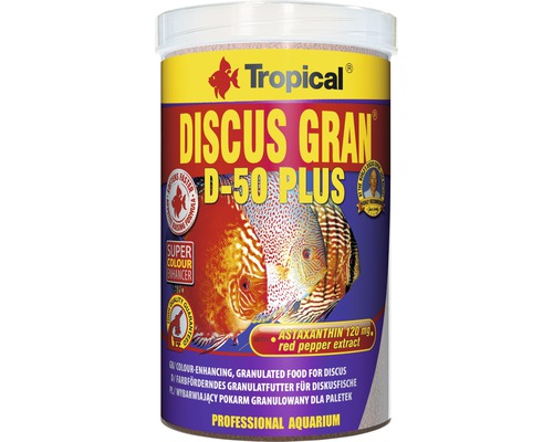 Granulatfutter Tropical Discus Gran D-50 Plus 1 l Tropical Diskus Gran D-50 Plus Fischfutter