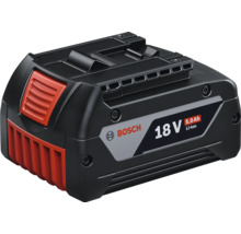 Batterie Bosch 18 Volt 5,0 Ampères-heures Lithium-Ion en noir et rouge.