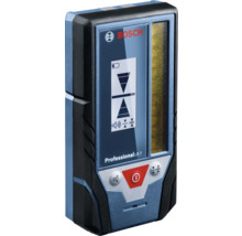 Bosch Laserempfänger Professional LR 7 mit Display für Ausrichtungsanzeigen, Bedienelementen und Sensorfenster. Bosch Logo.