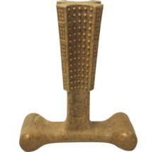 Jouet à mâcher beige pour chien avec surface texturée et base en forme de T, SPOT Logo