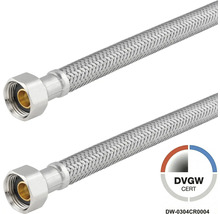 Tuyau de raccordement flexible en acier inoxydable avec certification DVGW.