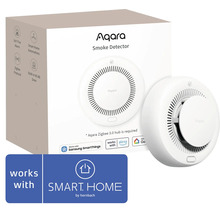 Aqara Rauchmelder mit Zigbee 3.0 Protokoll, integrierter Sirene mit 85 Dezibel, kompatibel mit SMART HOME by hornbach, Alexa und Google Home.