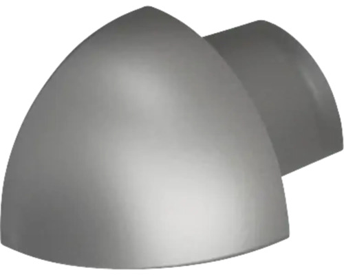 Abdeckkappe fir Handlaf aus Metall an Edelstol-Optik, ofgeronnt Form.