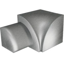 Angle extérieur pour plinthes en plastique aspect acier inoxydable.