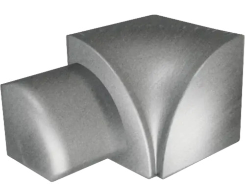 Angle extérieur pour plinthes en plastique aspect acier inoxydable.