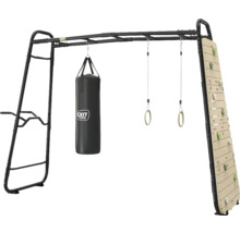 Station de fitness exterieure GetSet avec mur d escalade sac de frappe anneaux de gymnastique et station de dips de EXIT Toys