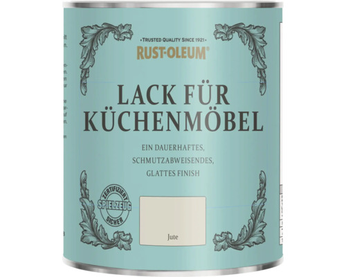 Rust-Oleum Lack für Küchenmöbel im Farbton Jute, glattes Finish, zertifiziert spielzeugsicher.