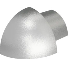 Angle extérieur pour plinthes en plastique aspect argenté