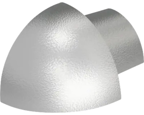 Angle extérieur pour plinthes en plastique aspect argenté