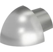 Embout en acier inoxydable pour tubes ronds avec une forme pointue.