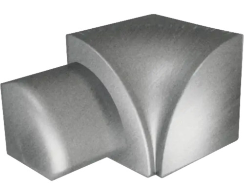Coin intérieur pour plinthes en plastique gris, conçu pour des finitions arrondies dans les coins de mur.