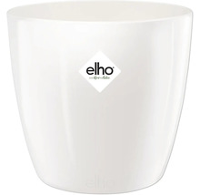 Pot de fleurs rond blanc en plastique avec Elho Logo.