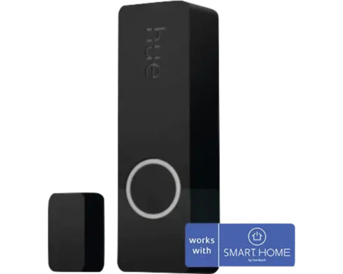 Capteur de contact Philips Hue noir pour portes et fenêtres, compatible avec Smart Home by Hornbach.