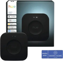 Pont Philips Hue Bridge Pro noir, compatible avec Matter, Alexa, Apple Home, Google Home, Samsung SmartThings et Hornbach Smart Home.