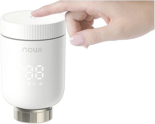 Thermostat de radiateur intelligent Imou avec affichage numérique et commande tactile.
