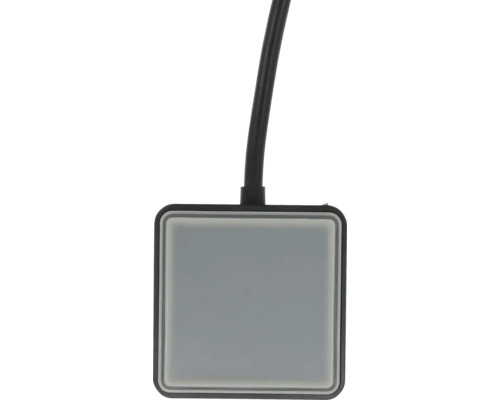Luminaire LED pour meuble noir de forme carrée avec câble de raccordement
