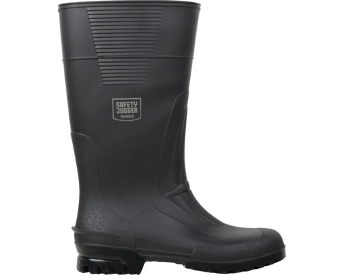 Botte de sécurité noire Safety Jogger Works avec semelle profilée et embout renforcé.