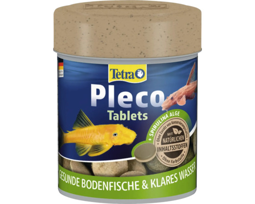Tetra Pleco Tablets, Fischfutter-Tabletten für Bodenfische mit Spirulina-Algen in der Dose.