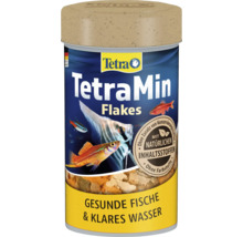 Alimentation de base TetraMin Flakes pour poissons d'ornement en flocons, ingrédients naturels, sans conservateurs ni colorants.