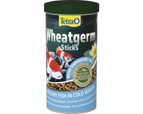 Tetra Pond Wheatgerm Sticks Fischfutter für die kalte Jahreszeit bei Wassertemperaturen unter 10 Grad mit natürlichen Inhaltsstoffen.