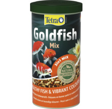 Tetra Pond Goldfish Mix drei in eins, Fischfutter für Teichgoldfische, natürliche Inhaltsstoffe ohne Konservierungsstoffe für Gesundheit und Farbe.
