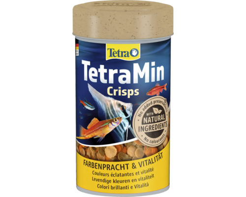 TetraMin Crisps Fischfutter für Zierfische, mit natürlichen Inhaltsstoffen, ohne Konservierungsstoffe oder Farbstoffe, für Vitalität.