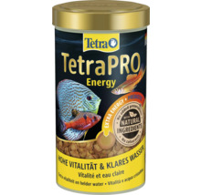 Nourriture pour poissons Tetra TetraPRO Energy en boîte avec des ingrédients naturels pour une vitalité élevée et une eau claire