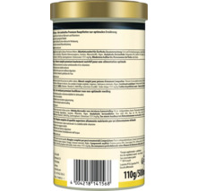 Aliment complet premium Tetra Energy pour poissons d'ornement, dos de la boîte avec ingrédients et code-barres