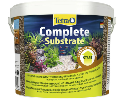 Substrat pour aquarium Tetra Complete Substrate en seau, riche en nutriments pour une fertilisation longue durée et une croissance vigoureuse.