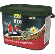 Nourriture pour poissons de bassin Tetra Pond Koi Sticks en seau de 7 litres pour des poissons sains et des couleurs éclatantes.