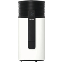 Pompe à chaleur pour eau chaude Stiebel Eltron en blanc et noir avec Stiebel Eltron Logo et panneau de commande.