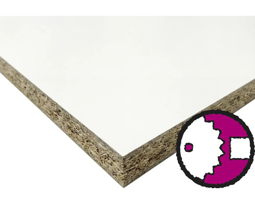 Panneau de particules mélaminé blanc avec service de découpe