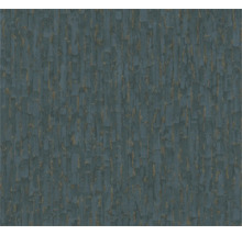 Papier peint intissé structuré avec motif vertical et accents métalliques.