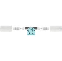 Kit de pompe pour perceuse avec raccords de tuyau et couvercles de protection transparents.