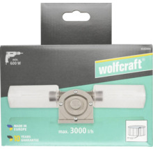 Pompe pour perceuse Wolfcraft, pour perceuses d'au moins 600 Watts, débit maximum 3000 litres par heure, garantie 10 ans, fabriquée en Europe.