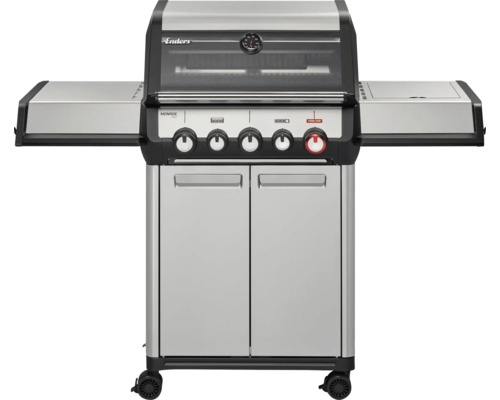 Enders Gasgrill Monroe Pro mit Sichtfenster, Thermometer, Seitenablagen und Unterschrank aus Edelstahl