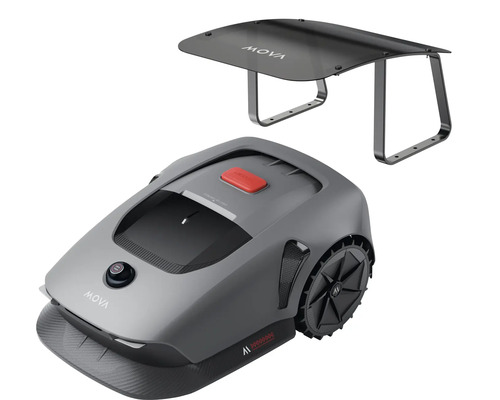 Robot tondeuse Mova avec station de charge et abri assortis pour l entretien de la pelouse